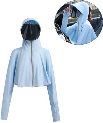 HASTHIP Women Sunscreen UV Protection Jacket Quick Dry Sun Protection Hooded Coat Safety Jacket