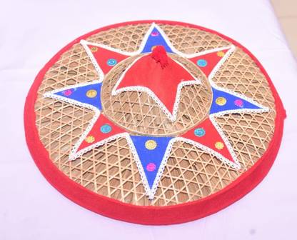 TALUKDAR BROTHERS Traditional Bamboo Assamese Fulam Japi hats for Home Decoration | 14 inch