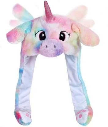 PATPAT Plush Animal Hat Ear Moving Jumping Hats Funy Interactive Hat