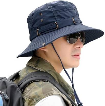 AlexVyan Casual Beach Hat SunVisor Hat for Gents UV Protection Wide Brim Summer Hat Cap