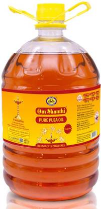 Cycle Om Shanthi Pure Parijata Pooja Deepam/Diya/Lamp Oil 5 Ltr