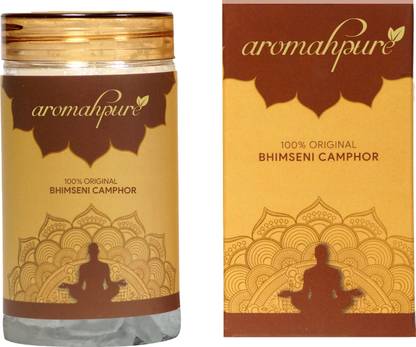Aromahpure Bhimseni Camphor tablets for Puja ,Meditation| Longlasting smell|Unique Scent