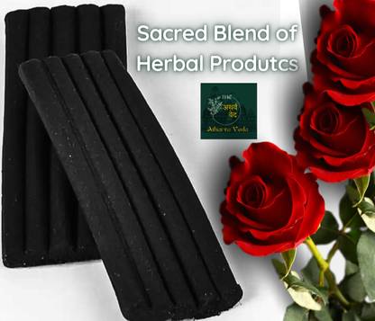 The Atharva-veda 40Big Premium Rose Fragrance Dhup Bati Rolls, 100% Pure Gulab Flavour Wet Dhoop