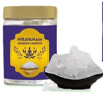 Niravanam Bhimseni Kapoor 50gm Thali Kapoor Hindi Religious Camphor Pooja