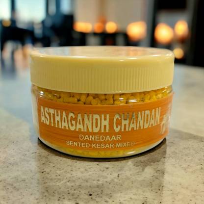 Dev Samagri 100% Pure keshar Asthagandh Chandan Tilak (Danedar Chandan) (Small)