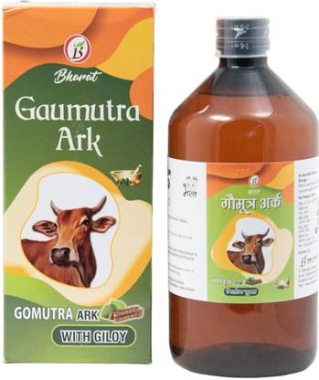 BHARAT AYURVEDIC AUSHDHALAYA Desi Cow Gomutra Ark 500 ml | Natural Detoxifier | 100% Pure & Natural Go Ark