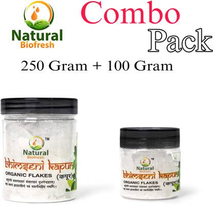 naturalbiofresh Natural Biofresh 100% Pure Bhimseni Kapoor (250 Gram + 100 Gram) 350 Gram