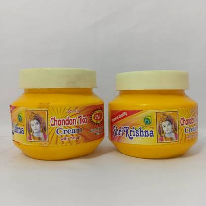 Shri Krishna Chandan Tika Liquid Paste Cream 100% pure set of 2 peices