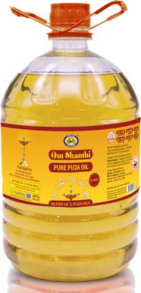 Cycle Om Shanthi Pure Puja Oil for Diya & Deepam – Parijatha Fragrance (5 ltr)