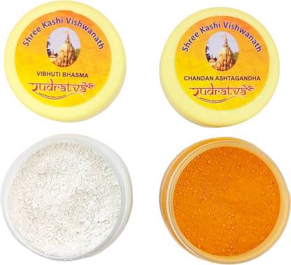 Neelkanth Shree Kashi Vishwanath Pure Chandan Ashtagandha and Vibhuti Bhasma (Pack of 2)…