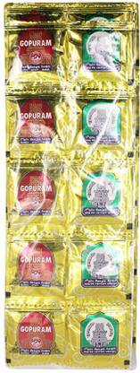 GOPURAM Thamboolam Combi Pack | Turmeric and kumkum set | Pack of 100