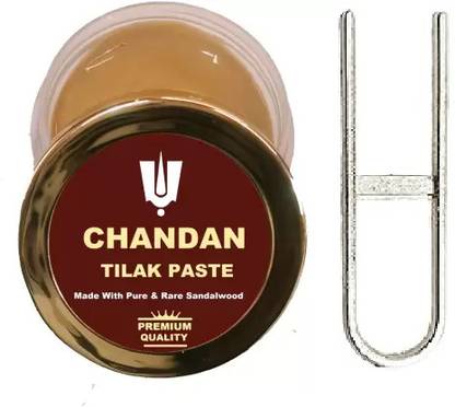 Ame Collection Premium Quality Chandan Tilak Paste With Silver Cotted Tilak Saancha