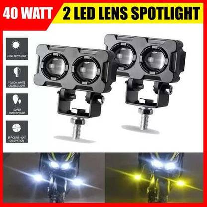 holonyak LED Fog Light for Universal For Bike, Bajaj, Aprilia, Hero, TVS, KTM, Kawasaki 1 Series, 2 Series