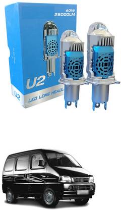 LOVMOTO H4 Mini Bi-LED Projector Dual Lens LED Headlight Bulb Hi-Low 120W Retrofit SG174 Car Fancy Lights