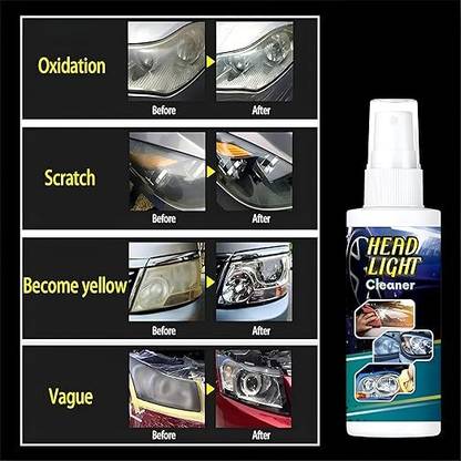 SCENTORA Car & Bike Headlight Lens Cleaner, Glass Restorer Cleaner Headlight Cleaning Kit