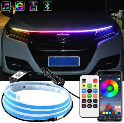 GH GENERIC HUB Car Hood LED RGB Strip App Control Car Fancy Lights