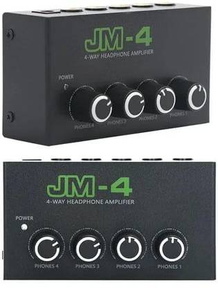 KH Headphone Amplifier 4 Ch Channel Metal Audio Stereo Amplifier Portable Headphone Amplifier