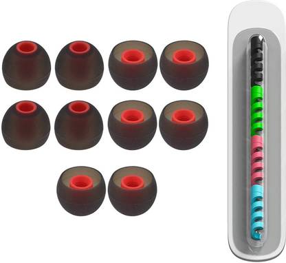 DEFENDER HUB Silicone Rubber Earbuds Tips, Eartips, Earpads , Free One Cable Protector In The Ear Headphone Cushion