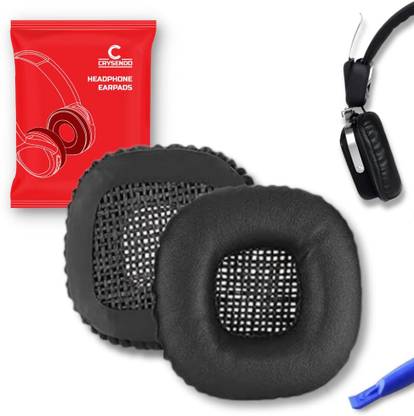 Crysendo Memory Foam & Protein Leather Cushions Compatible with Boat Rockerz 600 Cushion Over The Ear Headphone Cushion