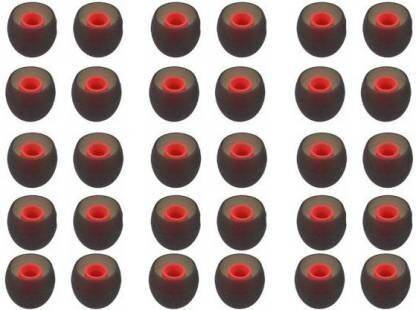 BUMTECH Premium Quality Silicon and Light weight Ear Tips For All Men & Women ( Pack Of 15 Pair) ( 30 Pcs) Silicone replacement In The Ear Headphone Cushion (Pack of 30, Red, Grey) In The Ear Headphone Cushion