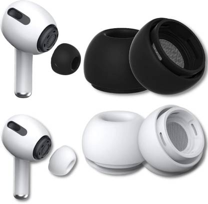 Crysendo Silicone Small Apl Air-Pods Pro Ear Tips Replacement Ear Tips 2 Sets, 4Pc Over The Ear Headphone Cushion