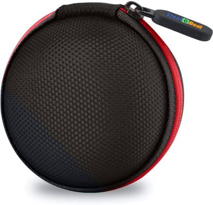 StealODeal Leather Zipper Headphone Case For Universal