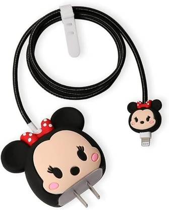 Wyltron Charger Case Cover with Full Cable Protector 3D Cute Pattern Compatible Cable Protector
