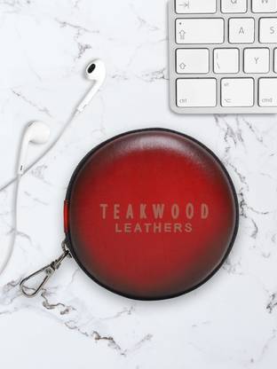 Teakwood Leathers Leather Zipper Headphone Case For Universal