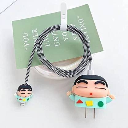 WEI INTERNATIONAL Compatible for iPhone Charger Cover for 18-20W Full Protection CASECARTOONMULTI Cable Protector