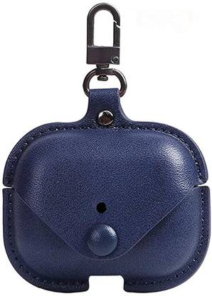 Inha Retail Leather Press Stud Earbuds Case For Apple Airpods Pro 1st Generation