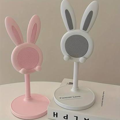 NSUSU Rabbit Cartoon Phone and Tablet Stand, Desktop Holder for Hands-Free Viewing B Headphone Stand