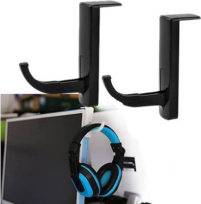 Hukimoyo 2PCS Headphone holder Earphone hanger for Desktop Computer, Stand for pc/Monitor Headphone Stand