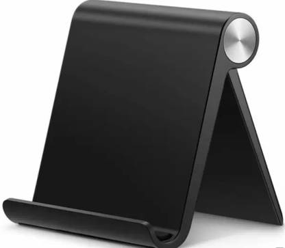 VEE Adjustable Foldable Mobile/Tablet Stand – Universal Desk Holder (Black) Headphone Stand