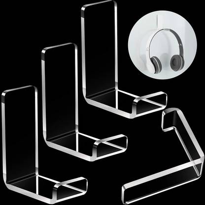 Parikshit Sublimation Headphone Hanger Headset Holders Headphone Wall Mount with Adhesive Tape 4 Pcs Headphone Stand