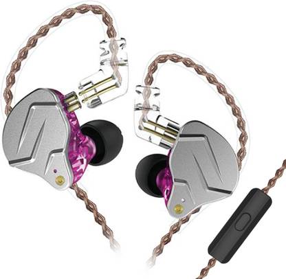 KZ Wired IEM with Mic In-Ear Monitor Earphone 1DD +1BA Hybrid Driver Wired
