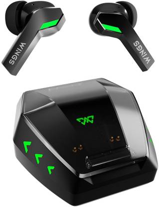 WINGS Phantom 860 Earbuds with Game mode, 50 hrsPlaytime, Quad ENC Mic & App Support Bluetooth Gaming