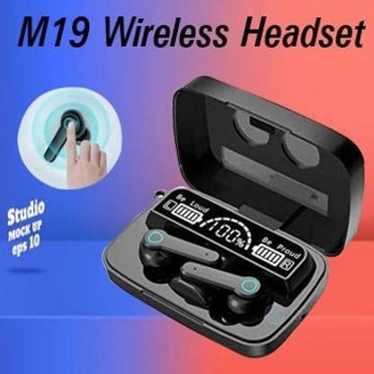 PARYUSHI M19 EarbudsTWS/ DJ17.2 Earbuds with 280H Playtime, Headphones with Power Bank Bluetooth