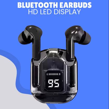 Clairbell Max UltraPods (Earbuds) Transparent Charging Case With LED Digital Display I462 Bluetooth