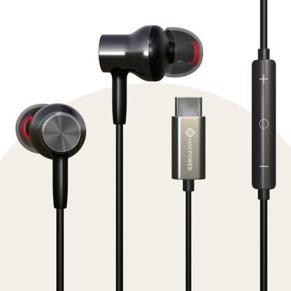 MAK POWER Type C Earphone with HD Audio, Deep Bass, In-Line Controls, 120 cm Wire Length Wired