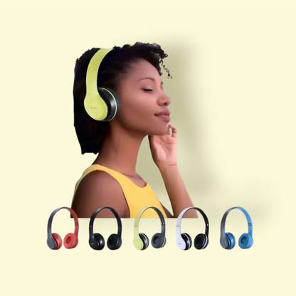 house of common Bluetooth On-Ear Headphones with HD Sound, Foldable Frame, and Built-In Mic_PG Bluetooth & Wired