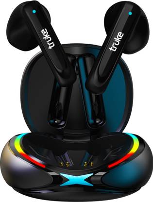 truke BTG X1 Earbuds with Game Mode, Quad Mic ENC, 20 RGB LEDs, 48H Playtime Bluetooth