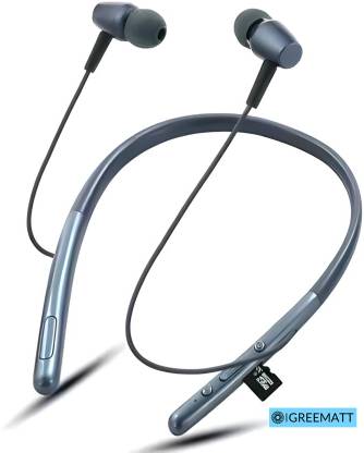 GREE MATT 42hr battery backup bluetooth neckband,lightweight Wireless Headphone m4 Bluetooth