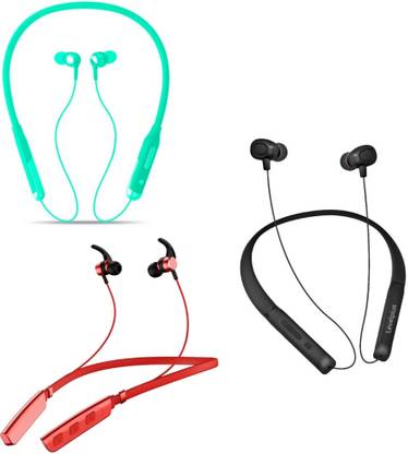 LEVELPLUS Buzz & Jazz New & Elite Neckband Combo 45 Hours Playtime Bluetooth
