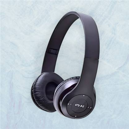 GDS Bluetooth Headphones with Mic and SD Card Playback, Long Battery Backup_NG Bluetooth & Wired