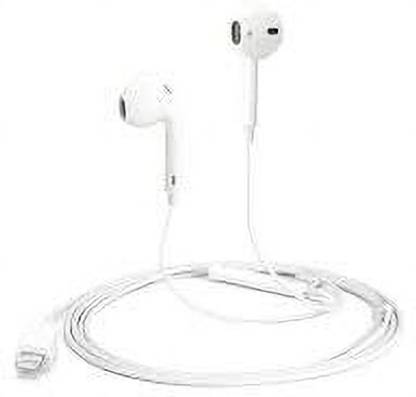 MARS iPhone EarPods with Lightning Connector Wired without Mic (White, In the Ear) Wired