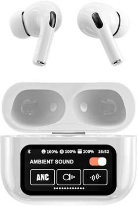 VELORA Touch Screen Earbuds Bluetooth 5.4 ANC Wireless Earbuds with Screen Controlled Bluetooth