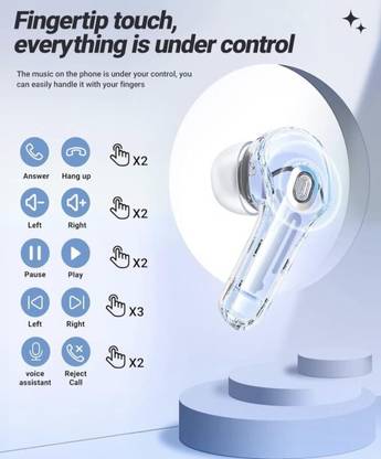Met style Earphones with ENC Cancelling, Touch Control, Google Assistant Suppor Bluetooth Bluetooth Gaming