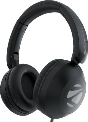 ZEBRONICS Zeb -Boom, In-Line Mic, 1.5 Meter Cable, 3.5mm Jack, Soft Cushion, 40mm Drivers Wired