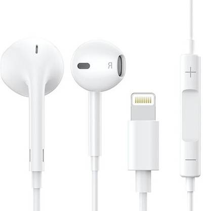 Vntex 14/13/12/11 Pro Max Xs/XR/X/7/8 Plus-All iOS handfree Wired Earphone Wired