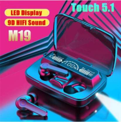 Clairbell M19-DP-M19 Bluetooth 5.1 Wireless Earbuds Touch Waterproof LED Digital Display Bluetooth